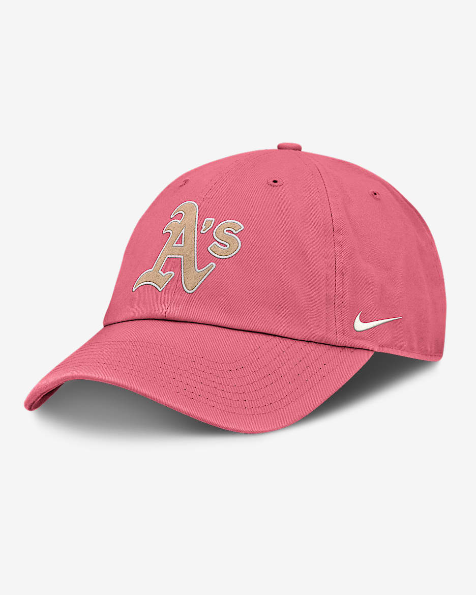 【Nike】Oakland Athletics Swoosh Men's Nike Dri-FIT MLB Hat Nike Oakland Athletics Hat Cap Strapback Blue Swoosh Logo